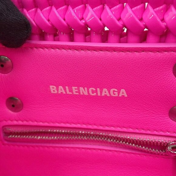 BALENCIAGA Bistro 2wayBag Size XXS Patent Leather Flow Pink - Picture 13 of 16